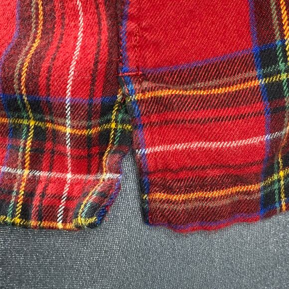 Abercrombie Flannel Pajama Shirt Women's Large Red Plaid Sleep Top Soft A&F - Picture 6 of 8
